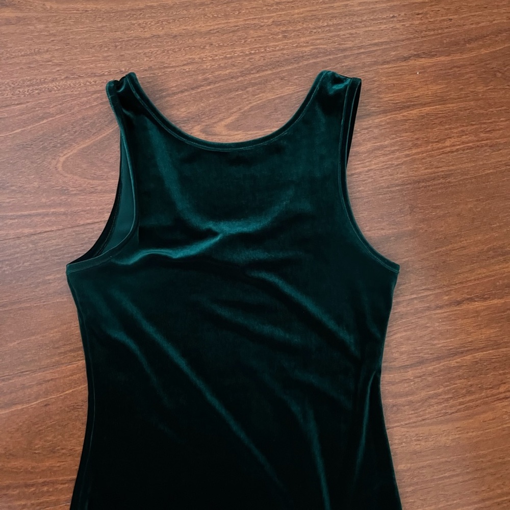 Green velvet midi